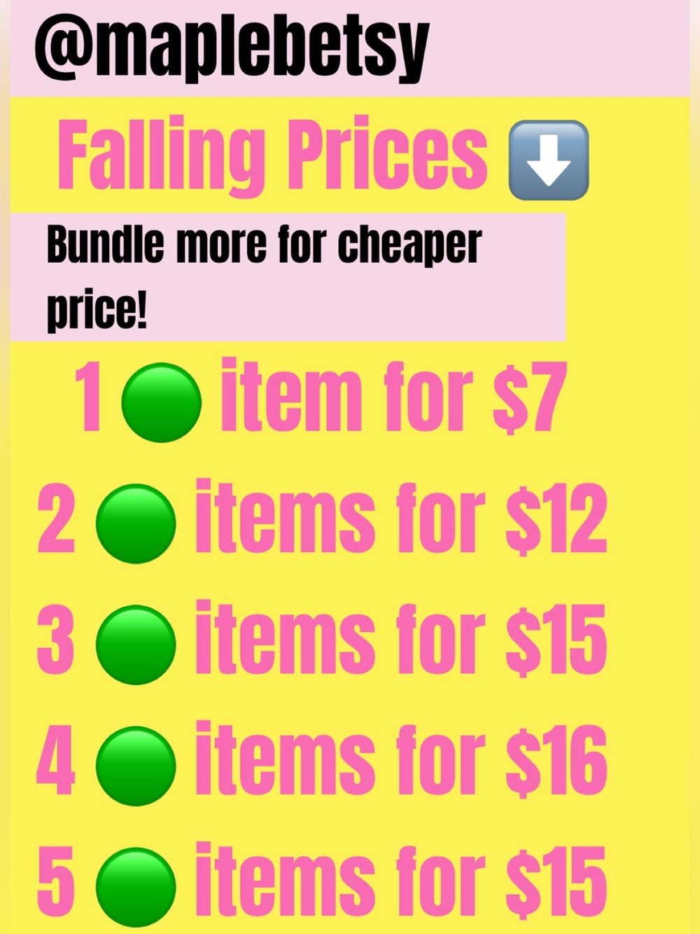 Falling prices
